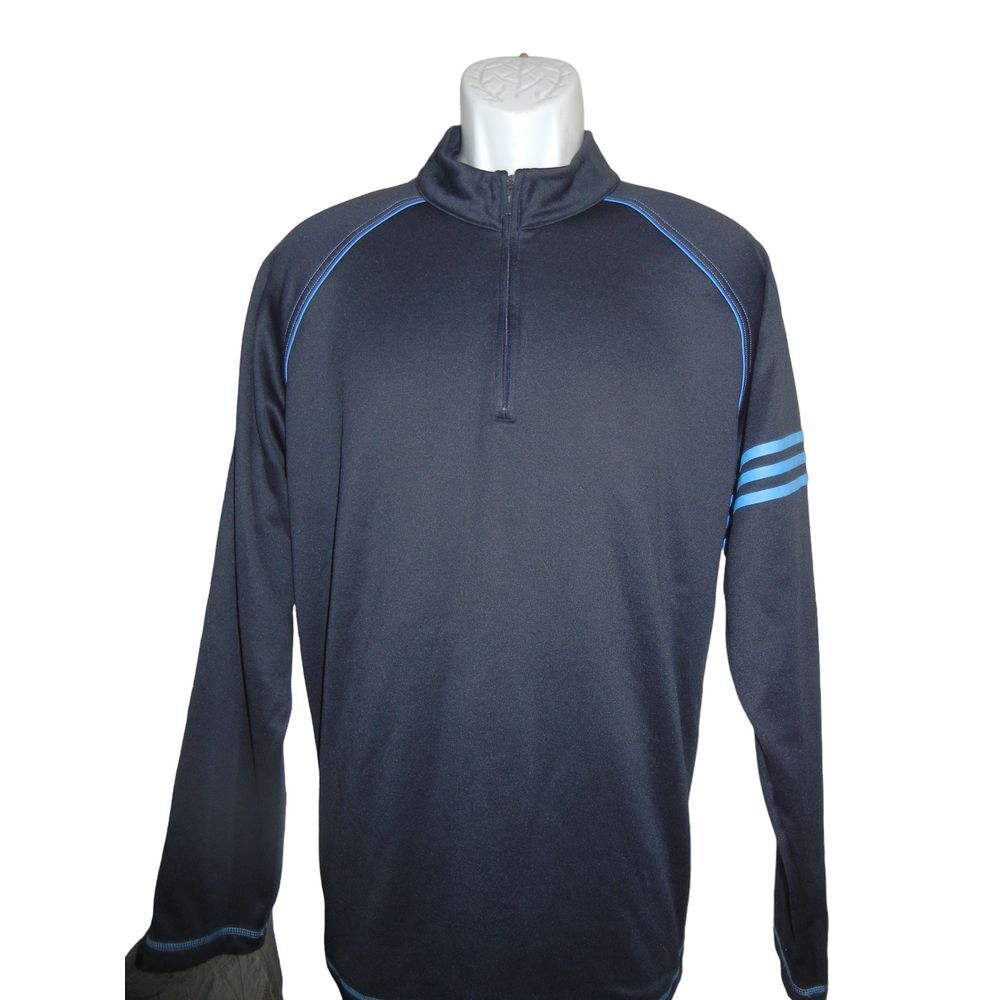 Adidas Golf Jacket Men Size XL 1/4 Zip Windbreaker Polyester Pullover Sweater